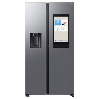 Samsung Side-by-Side mit View Inside und Wassertank, 614 l, Edelstahl, EEK:E, RS90F67BETEF