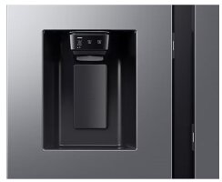 Samsung Side-by-Side mit View Inside und Wassertank, 614 l, Edelstahl, EEK:E, RS90F67BETEF