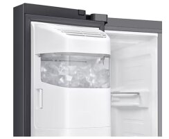 Samsung Side-by-Side mit Metal Cooling und Festwasseranschluss, 640 l, Schwarz, EEK:D, RS70F64KDFEF