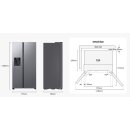 Samsung Side-by-Side mit Metal Cooling und Festwasseranschluss, 640 l, Schwarz, EEK:D, RS70F64KDFEF
