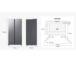Samsung Side-by-Side mit No Frost+ und AI Energy Mode, 640 l, EEK:E, RS70F65QEFEF