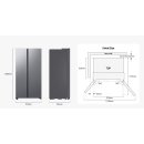 Samsung Side-by-Side mit No Frost+ und AI Energy Mode, 640 l, EEK:E, RS70F65QEFEF