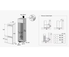 Samsung Einbau Kühl-/Gefrierkombination, 194/54 cm, 297 l, mit Metal Cooling, Twin Cooling Plus und AI Energy Mode, weiß, EEK: D, BRB80F30ADF0EF