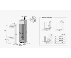 Samsung Einbau Kühl-/Gefrierkombination, 177/54 cm, 264 l, mit Metal Cooling, Twin Cooling Plus und AI Energy Mode, weiß, EEK: C, BRB80F26ACF0EF