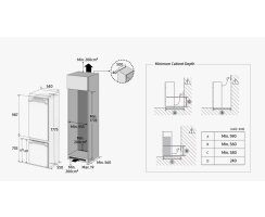 Samsung Einbau Kühl-/Gefrierkombination, 177/54 cm, 264 l, mit Metal Cooling, Twin Cooling Plus und AI Energy Mode, weiß, EEK: D, BRB80F26ADF0EF