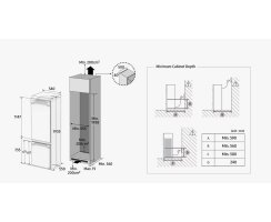 Samsung Einbau Kühl-/Gefrierkombination, 194/54 cm, 297 l, mit Metal Cooling, Twin Cooling Plus und AI Energy Mode, weiß, EEK: E, BRB80F3GAEF0EF