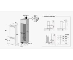 Samsung Einbau Kühl-/Gefrierkombination, 177/54 cm, 264 l, mit Metal Cooling, Twin Cooling Plus und AI Energy Mode, weiß, EEK: E, BRB80F2GCEF0EF