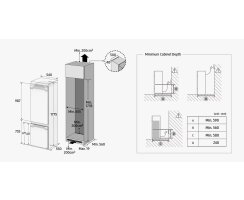 Samsung Einbau Kühl-/Gefrierkombination, 177/54 cm, 267 l, mit AI Energy Mode, weiß, EEK: E, BRB70F26CEF0EF