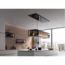 berbel Deckenlifthaube Skyline Frame BIH 160 SKF permalyt 1050584 aus schwarzem Glas mit Regal inkl. 7-Jahre Garantie