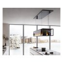 berbel Deckenlifthaube Skyline Frame BIH 160 SKF permalyt 1050584 aus schwarzem Glas mit Regal inkl. 7-Jahre Garantie