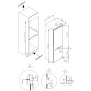 Häfele Einbau-Kühl-Gefrierkombination Assedo RIB14D178ea, Höhe 178 cm, Breite 54 cm, Nutzinhalt total 270 l, 535.12.520
