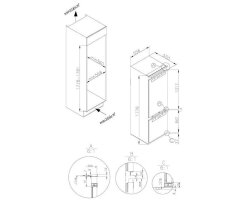 Häfele Einbau-Kühl-Gefrierkombination Assedo RIB57S178dNa, Höhe 178 cm, Breite 56 cm, Kühlen: 170 l, Gefrieren: 67 l, 535.12.510