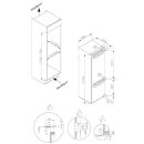 Häfele Einbau-Kühl-Gefrierkombination Assedo RIB57S178dNa, Höhe 178 cm, Breite 56 cm, Kühlen: 170 l, Gefrieren: 67 l, 535.12.510