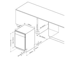Häfele Einbau-Geschirrspüler Assedo DIS13S45a, für Korpusbreite: 450 mm, 535.22.540