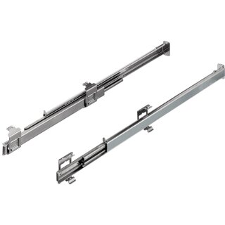 Häfele Teleskop-Auszugsschienen-Paar (L/R) Assedo ACBTS77FS, grau, 535.62.993