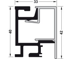 Kesseböhmer Wandprofil, Relingsystem Linero MosaiQ, Aluminium, Länge 900 mm, 521.00.009