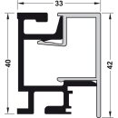 Kesseböhmer Wandprofil, Relingsystem Linero MosaiQ, Aluminium, Länge 900 mm, 521.00.009