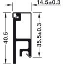 Häfele Wandprofil, Relingsystem, Aluminium/Stahl Länge 600 mm, 522.99.300