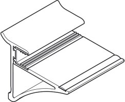 Häfele Glastablarhalter, für Wandsystem Labos, 814.21.910