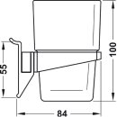 Häfele Glashalter für 1 Glas, für Wandsystem Labos, 814.21.964