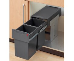 Doppel-Abfallsammler, 2 x 15 Liter, Hailo Tandem, 502.70.252