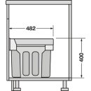 Doppel-Abfallsammler, 2 x 15 Liter, Hailo Tandem, 502.70.452