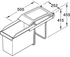 Abfallsammler Hailo Single Box, 502.43.562