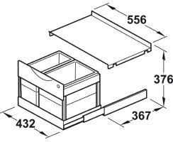 Abfallsammler, Hailo Raumspar Tandem S, 502.70.214