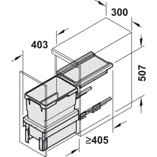 Abfallsammler, Hailo Cargo Synchro, 502.58.501