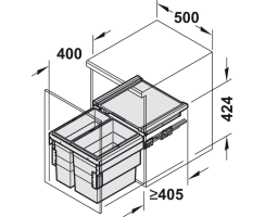 Abfallsammler, Hailo Cargo Synchro, 502.58.504