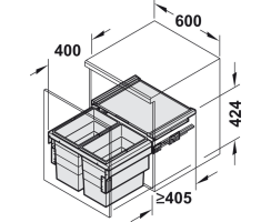 Abfallsammler, Hailo Cargo Synchro, 502.58.506