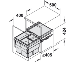 Abfallsammler, Hailo Cargo Synchro, 502.58.505