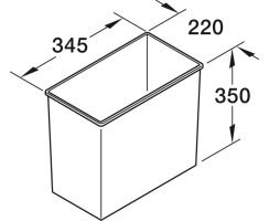 Ersatzeimer, 24 Liter, Hailo Single Box, 502.70.994