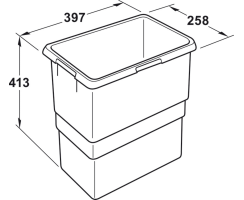Ersatzeimer, 30 Liter, Hailo Easy Cargo 3668-50,...