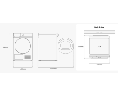 Samsung BESPOKE AI Trockner DV8400D mit Klartext-Display, 9 kg, EEK: A, DV90DB8845GHU2