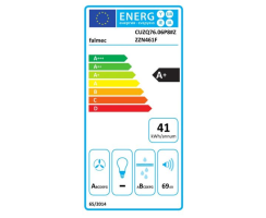falmec Zero Easy Muldenlüfter Umluft - 76 cm - Schwarz Glänzend - 600 m³/h, 103381