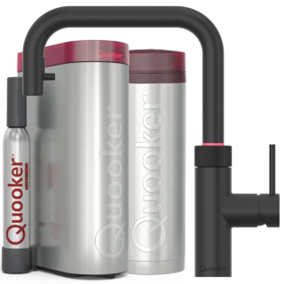 Quooker Flex Square PRO3 CUBE schwarz *7 Jahre Garantie & CUBE Filter Starter Paket* FXSBLK PRO3 CUBE2