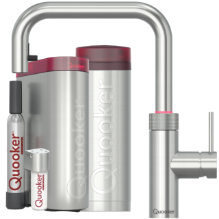 Quooker Flex Square PRO3 CUBE Voll-Edelstahl *7 Jahre Garantie & CUBE Filter Starter Paket* FXSSST PRO3 CUBE2