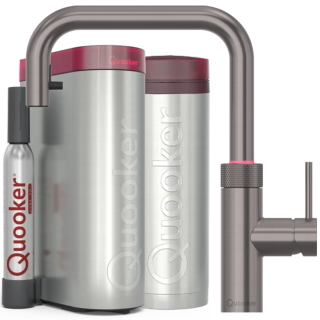 Quooker Flex Square PRO3 CUBE Gunmetal *7 Jahre Garantie & CUBE Filter Starter Paket* FXSGME PRO3 CUBE2
