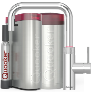 Quooker Flex Square COMBI CUBE verchromt glänzend *7 Jahre Garantie & CUBE Filter Starter Paket* FXSCHR COMBI CUBE2