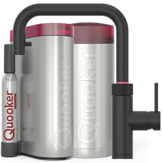 Quooker Flex Square COMBI+ CUBE schwarz *7 Jahre Garantie & CUBE Filter Starter Paket* FXSBLK COMBI+ CUBE2