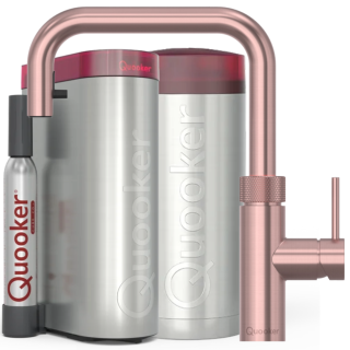 Quooker Flex Square COMBI+ CUBE Kupfer Rosé *7 Jahre Garantie & CUBE Filter Starter Paket* FXSRCO COMBI+ CUBE2