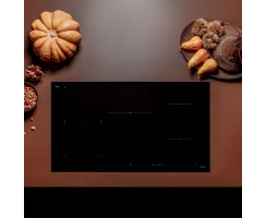 falmec 5 Zonen Induktionskochfeld mit Fernbedienung, 90 cm, Glas schwarz, 102832