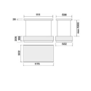falmec Inselhaube Levante, Up & Down, 120 cm, Graphit All Matt, 103393