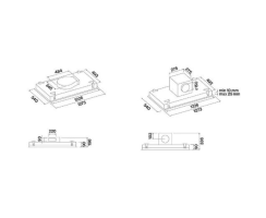 falmec Deckenlüfter Stella Plus, 120 cm, Edelstahl...
