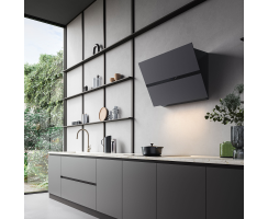 falmec Wandhaube Fusion, 85 cm, Schwarz satiniert, 103109