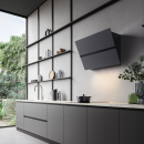 falmec Wandhaube Fusion, 85 cm, Schwarz satiniert, 103109