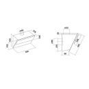 falmec Wandhaube Verso Easy, 55 cm, Weiß 103105