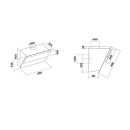falmec Wandhaube Verso Easy, 85 cm, Weiß 103107