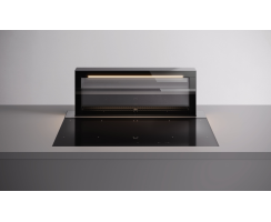 falmec Muldenlüfter Level One, 90 cm, Schwarz Glänzend, Abluft/Umluft, 103379
